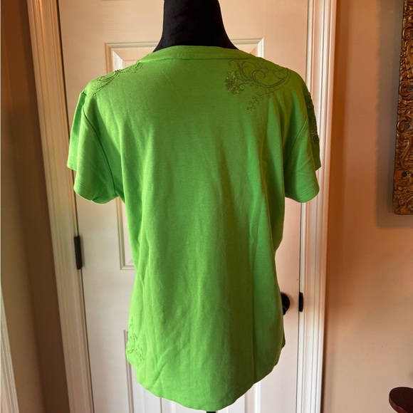 Coldwater Creek Women's Green Embroidered Top - Picture 6 of 12